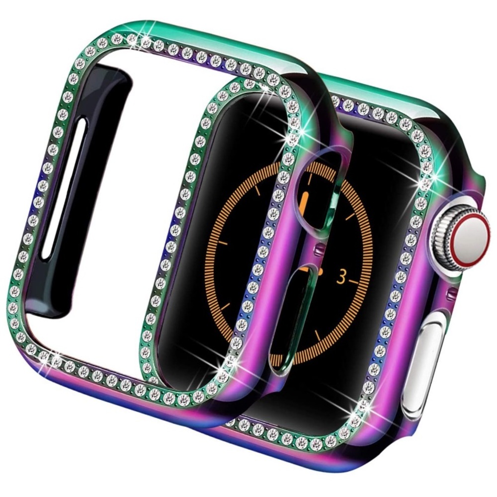 Iridescent Apple Watch Case Diamond Rhinestone - Picture 1 of 6